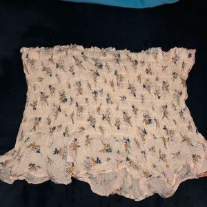 Smocked crop tube top